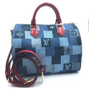 Louis Vuitton Monogram Denim Speedy Bandouliere 30 Shoulder Bag